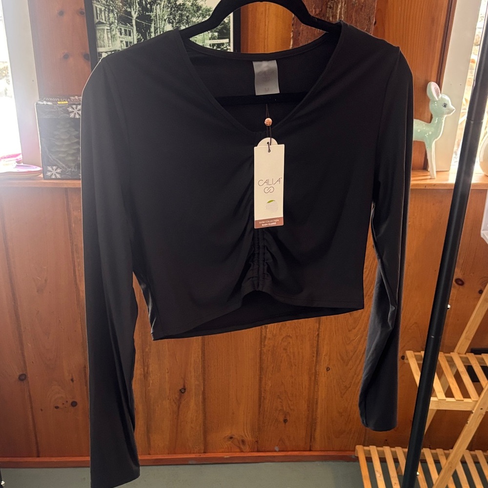 CALIA by Carrie Underwood Black Long Sleeve Crop Top